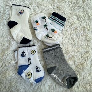 Janie And Jack Baby Boy Sock Bundle Lot Size 6-12m New